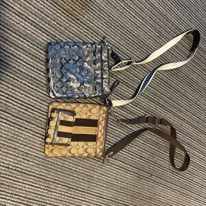 Coach Crossbody Bags - Black and Tan bundle with coach wallet